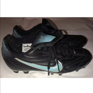 NIKE Black Blue US size 8 Cleat Field Sports Shoes